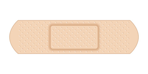 Adhesive medical plaster icon in flat style. Bandage vector illustration on isolated background. Medical sticker sign business concept.