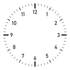 Clock icon in flat style. Round watch vector illustration on isolated background. Timer sign business concept.