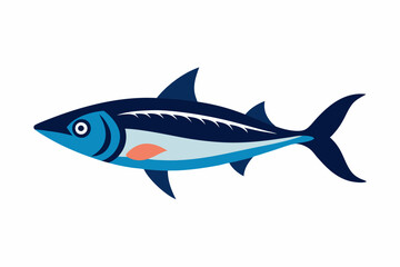 Fototapeta premium Creative vector design of mackerel fish on a white background