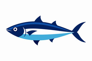 Fototapeta premium Creative vector design of mackerel fish on a white background