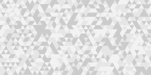 White and gray geometric diamond geometry low poly graphic repeat pattern triangle facets design. Modern surface creative diamond pattern gray low Polygon Mosaic triangle business texture background. 