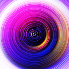 Colorful radial motion effect. Abstract rounded background. Color curves and sphere. Multi color gradient rings and circles wallpaper. Colored texture backdrop and banner.