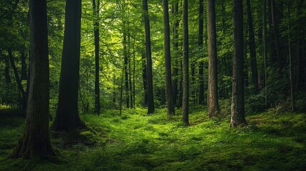 Obraz premium lush green forest nature professional photography