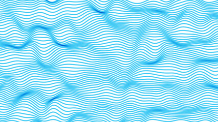 Abstract Blue Lines Background. Vintage Retro Lines Wallpaper. Abstract Minimal Sea Ocean Design. Summer Vibe Blue Backdrop. Vector Illustration.
