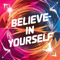 Believe in Yourself T-shirt Design Motivational Quote, Illustartion,Typography,Banner,Poster