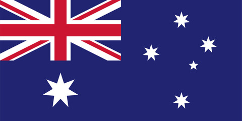 Flag of Australia. Accurate proportion and official colors.