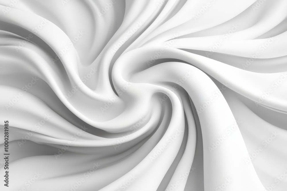 Aufkleber Abstract swirl pattern on solid white background, single object
