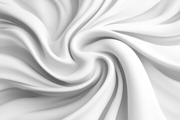 Fototapeta premium Abstract swirl pattern on solid white background, single object