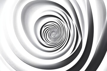 Naklejka premium Abstract swirl pattern on solid white background, single object