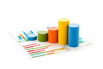 Business entrepreneurship analysis chart on solid white background, single object