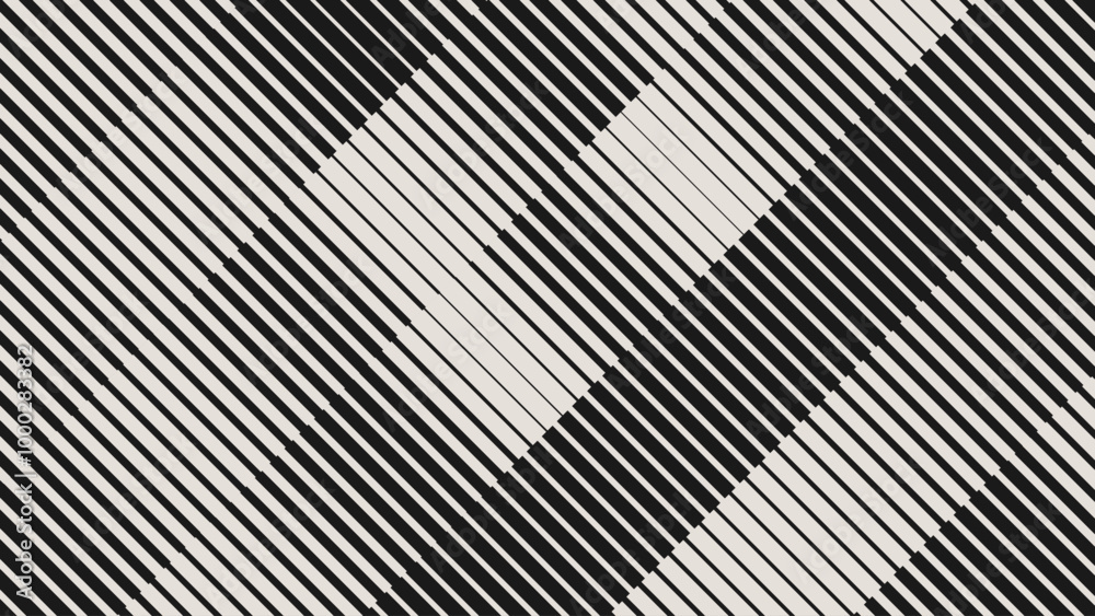 Poster Diagonal Line Halftone Gradient Effect Pattern. Vertical Straight Lines Background. Black and White Abstract Texture with Parallel Stripes Thick to Thin. Vector Illustration.