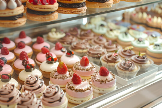 Chic bakery offering luxurious confectionery each item a testament to detailed culinary skills and creativity