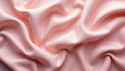 Smooth satin fabric in soft pink color with elegant draping