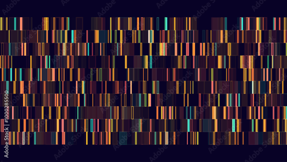 Aufkleber Futuristic Blueprint of Life DNA Sequence Test Visualization in the Realm of Technology. Journey into Genetics Dynamic DNA Sequence Test Vector Illustration for Science. Tech Blue Bg.