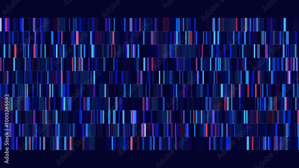 Aufkleber Futuristic Blueprint of Life DNA Sequence Test Visualization in the Realm of Technology. Journey into Genetics Dynamic DNA Sequence Test Vector Illustration for Science. Tech Blue Bg.
