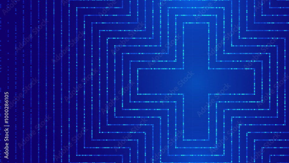 Poster healthcare medical plus pattern. blue mathematical plus symbols pattern. math design elements backgr