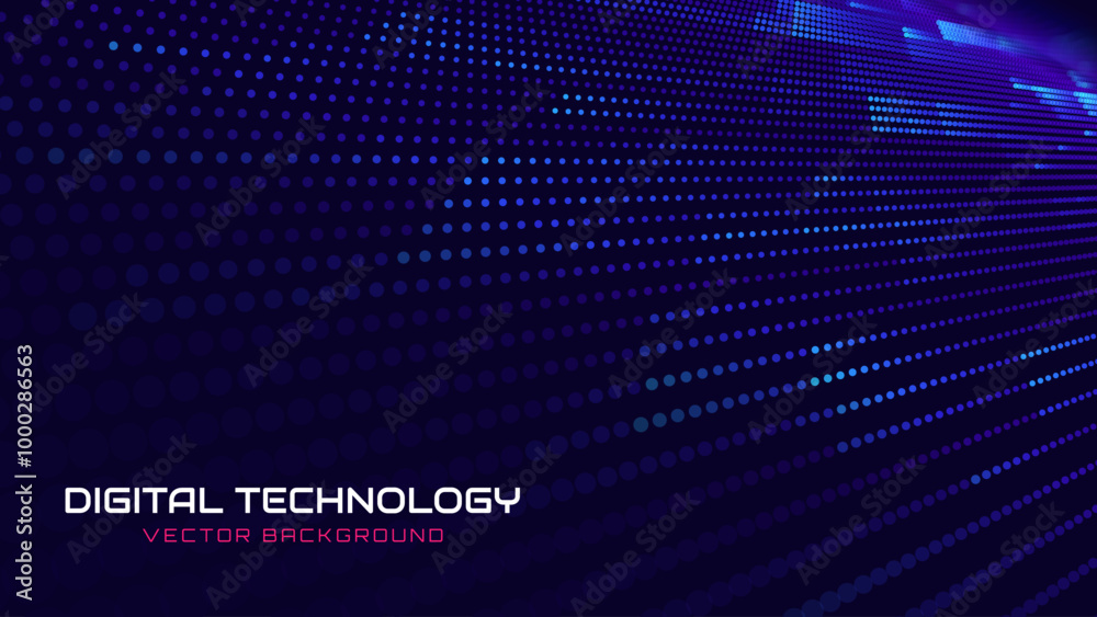 Aufkleber Digital Data Flow Vector Background. Big Data Technology Lines. Data Transmission Concept. High Speed Internet. Information Matrix Flow in Virtual Reality Cyberspace. Vector Illustration.
