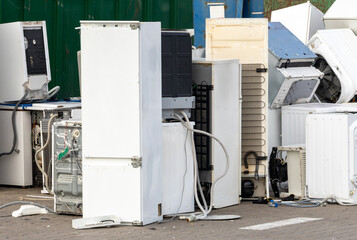 Old refrigerators and washing machines for e-waste disposal