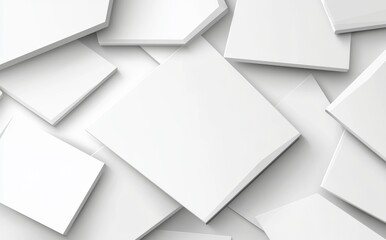 Obraz premium White 3D interior with polygonal pattern