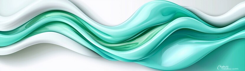 Obraz premium Beautiful painting of a marbleized abstract background. Colors of blue, mint, gold and white. Beautiful paint. Banner.