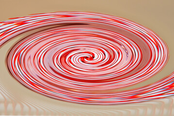 Abstract background with red and white spiral