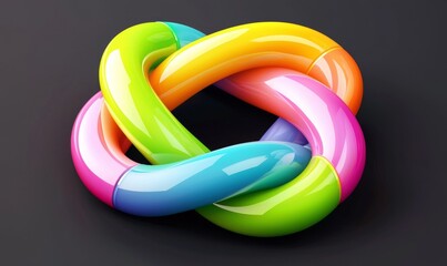 Dark purple background with abstract 3D graphic object