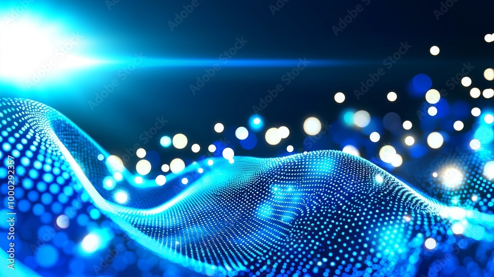 Poster the background of the head up display and user interface is an abstract gorgeous technology particle