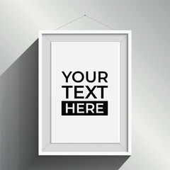 White Photo Frame Mockup for Minimalist Designs