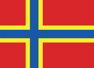 Naklejka premium Flag of Orkney, a Scottish council area. Accurate proportion and colors.