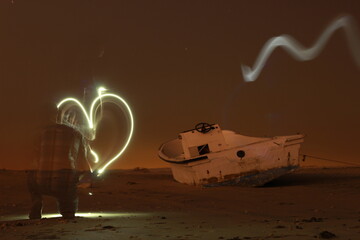 heart light over the sea