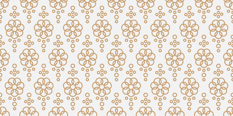 seamless pattern of brown circles on a white background.
