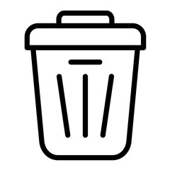 Trash bin vector icon style
