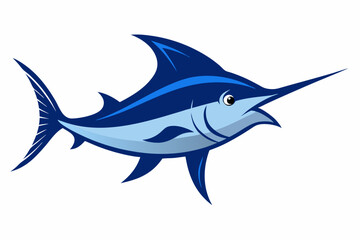 Obraz premium Swordfish creative vector design on a white background