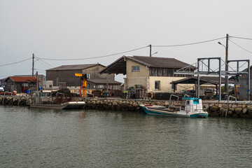 Oyster farming village by the sea in Arcachon, France