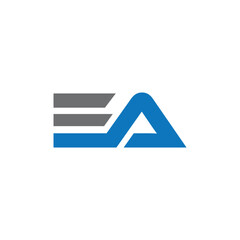 Ea letter logo design vector template