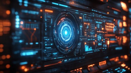 Fototapeta premium Futuristic Digital Interface