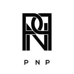 PNP monogram text letters vector logo