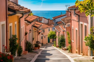 Obraz premium street in the old mediterranean town