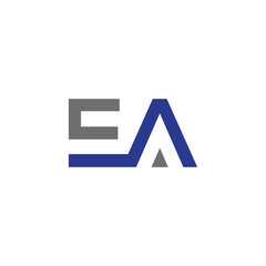 Ea letter logo design vector template