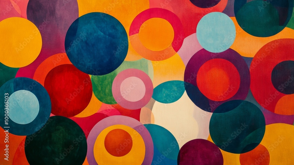 Sticker Colorful Abstract Circle Pattern