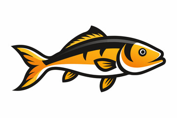 Creative vector design of walleye fish on a white background