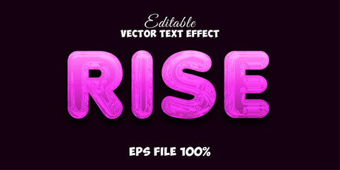 Rise text style effect