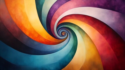 Obraz premium Colorful Abstract Swirl Artwork