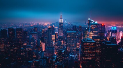 Obraz premium New York City Nightscape