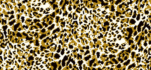 Seamless hand drawn leopard pattern, detail

