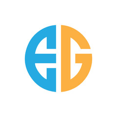 Eg letter logo vector design for any business and monogram