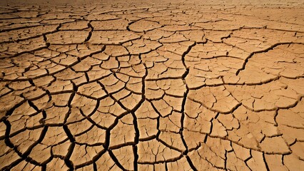 Dry cracked ground