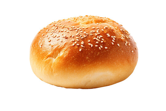 Tasty fresh bun isolated on transparent background
