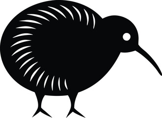 kiwi Silhouette Icon - Transparent Background Clip art 