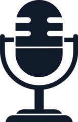 microphone icon silhouette - Transparent Background Clipar